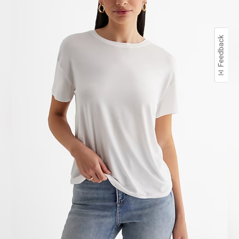 (NEW WITH TAGS) Express Supersoft Relaxed Crew Neck Tee